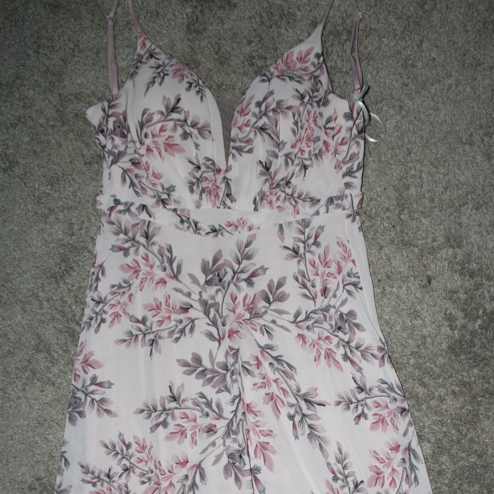 (SHEIN)Light purple floor length dress